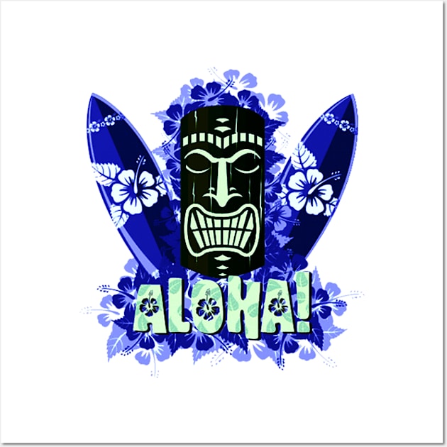 Aloha Tiki Wall Art by tropicalteesshop